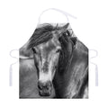 Monochrome Horse Print Adjustable Apron