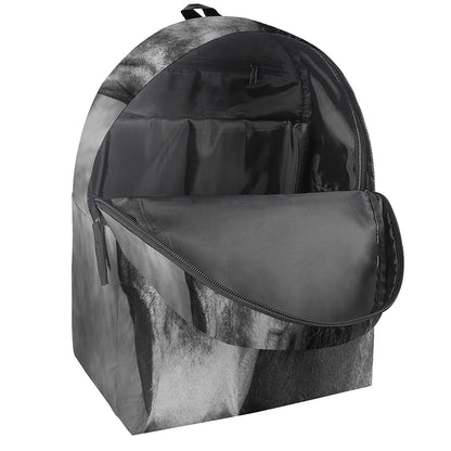 Monochrome Horse Print Backpack