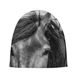 Monochrome Horse Print Beanie