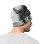 Monochrome Horse Print Beanie