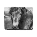 Monochrome Horse Print Bifold Wallet