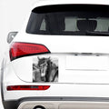 Monochrome Horse Print Car Sticker