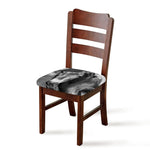 Monochrome Horse Print Chair Cushion Cover