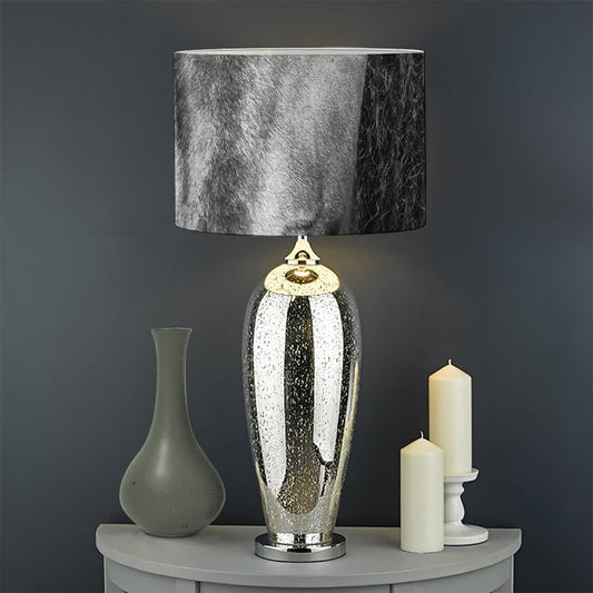 Monochrome Horse Print Drum Lamp Shade