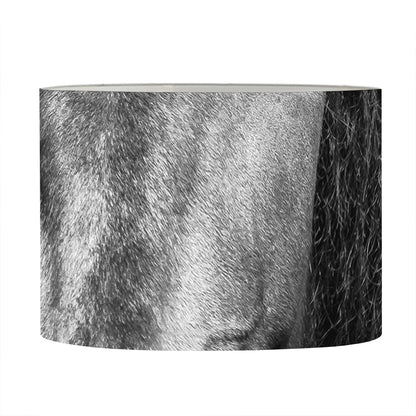Monochrome Horse Print Drum Lamp Shade