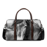 Monochrome Horse Print Duffle Bag