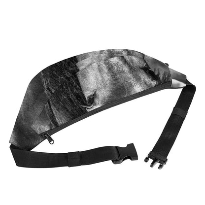 Monochrome Horse Print Fanny Pack