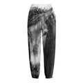 Monochrome Horse Print Fleece Lined Knit Pants