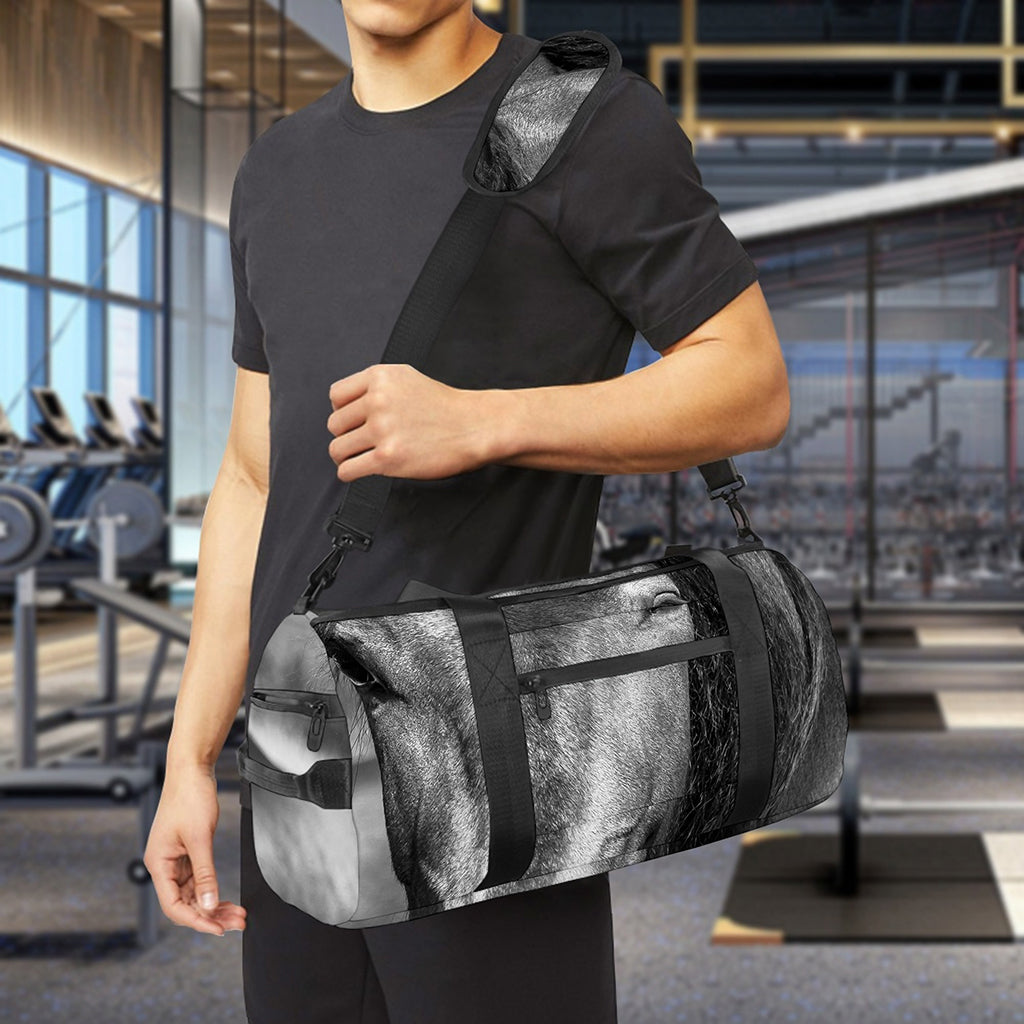 Monochrome Horse Print Gym Bag
