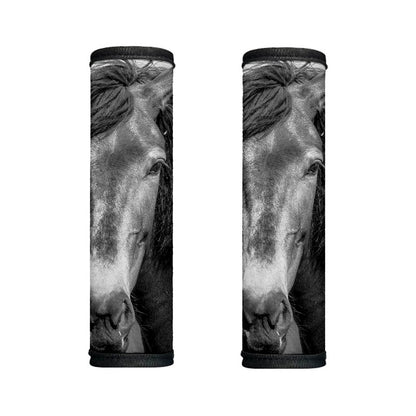 Monochrome Horse Print Handle Covers