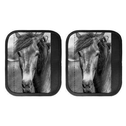 Monochrome Horse Print Handle Covers