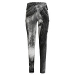 Monochrome Horse Print High-Waisted Pocket Leggings