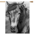 Monochrome Horse Print House Flag