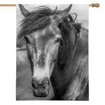 Monochrome Horse Print House Flag