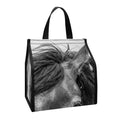 Monochrome Horse Print Insulated Lunch Tote