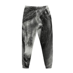 Monochrome Horse Print Jogger Pants