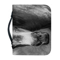 Monochrome Horse Print Leather Bible Cover