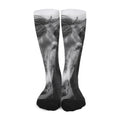 Monochrome Horse Print Long Socks