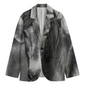 Monochrome Horse Print Men's Blazer