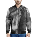 Monochrome Horse Print Men's Bomber Jacket