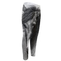 Monochrome Horse Print Men's Compression Pants