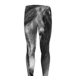 Monochrome Horse Print Men's leggings