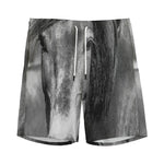 Monochrome Horse Print Men's Sports Shorts