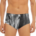 Monochrome Horse Print Men's Triangle Swim Briefs
