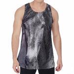 Monochrome Horse Print Men's Velvet Tank Top