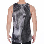 Monochrome Horse Print Men's Velvet Tank Top