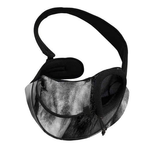 Monochrome Horse Print Pet Sling Carrier