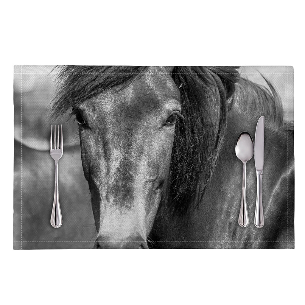 Monochrome Horse Print Placemat