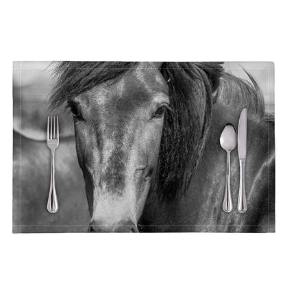 Monochrome Horse Print Placemat