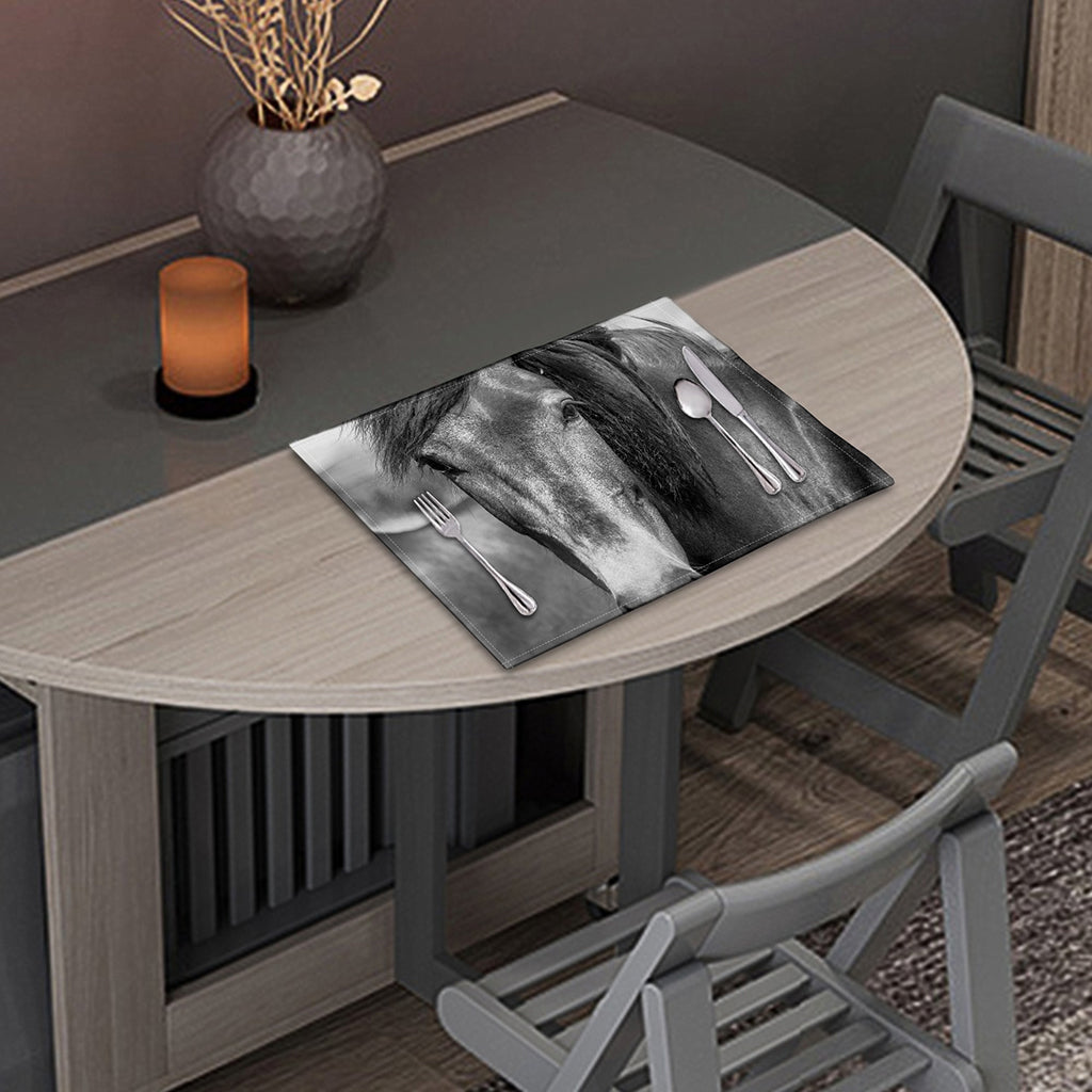 Monochrome Horse Print Placemat