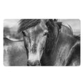 Monochrome Horse Print Polyester Doormat