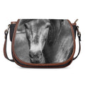 Monochrome Horse Print Saddle Bag