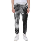 Monochrome Horse Print Scuba Joggers
