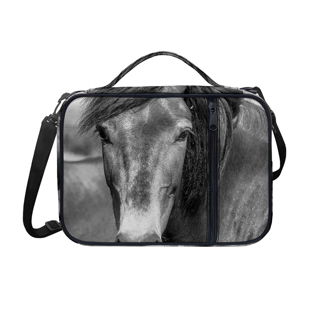 Monochrome Horse Print Shoulder Strap Bible Bag