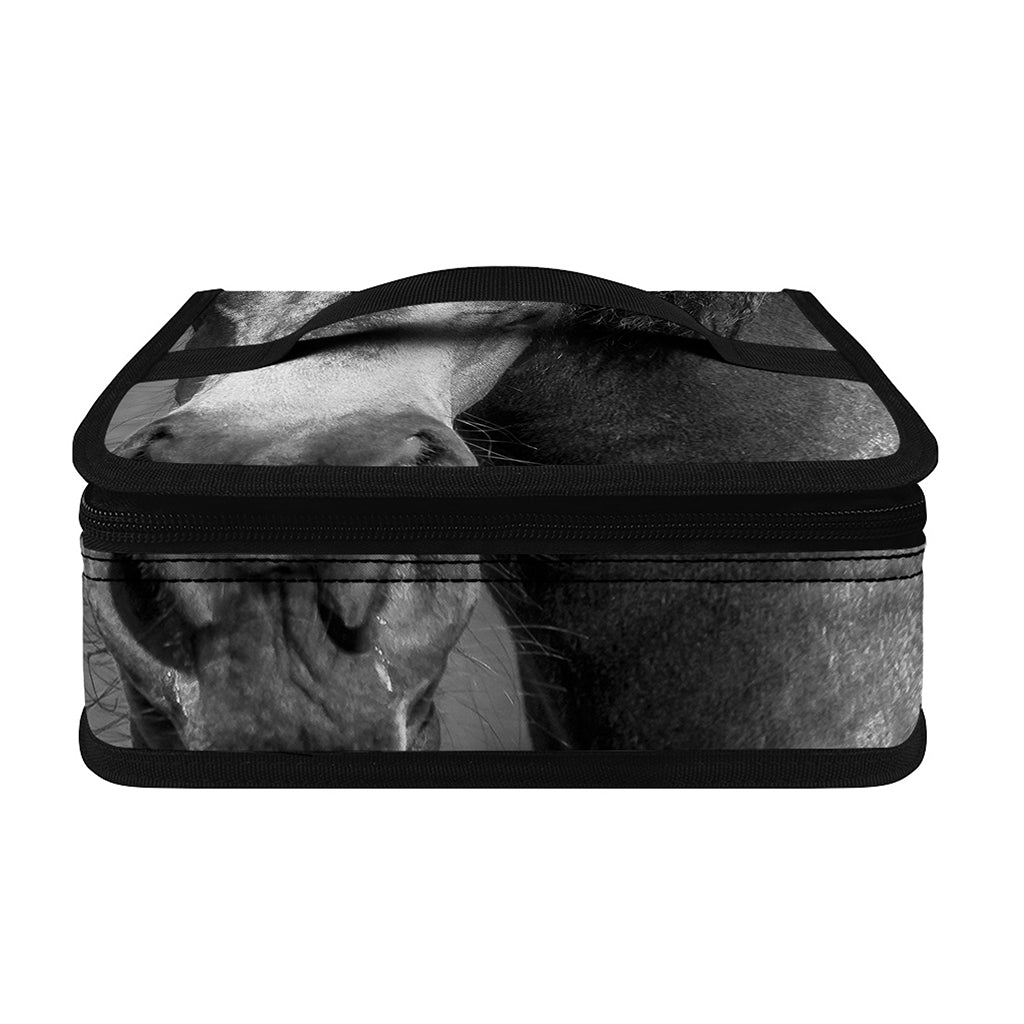Monochrome Horse Print Small Lunch Bag