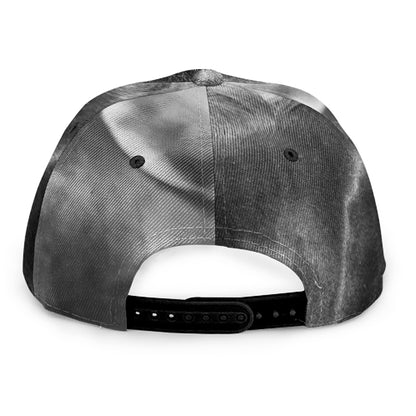 Monochrome Horse Print Snapback Cap