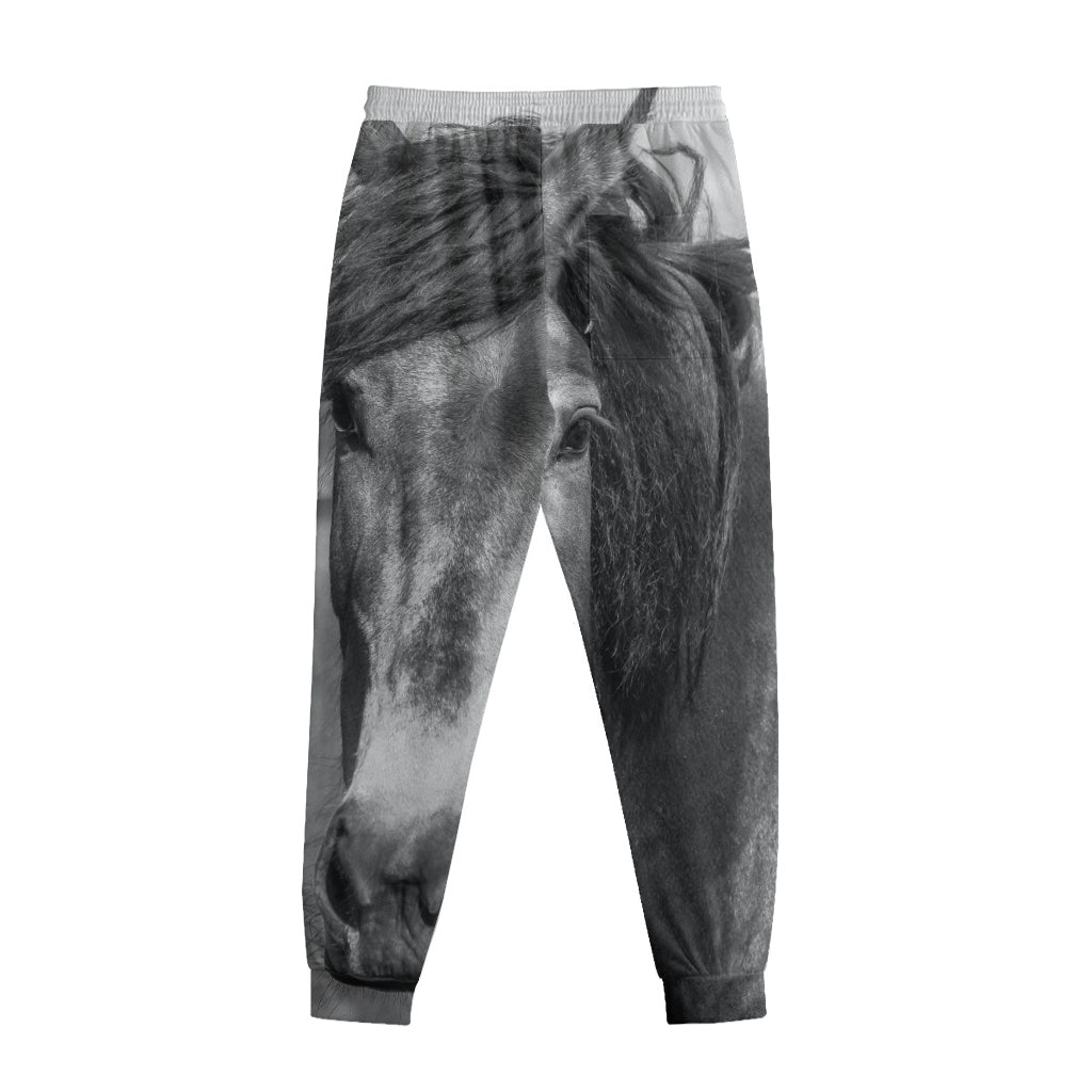 Monochrome Horse Print Sweatpants