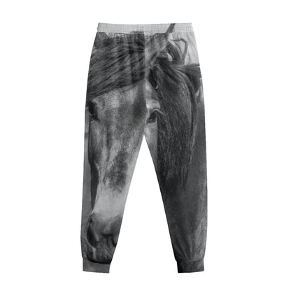 Monochrome Horse Print Sweatpants