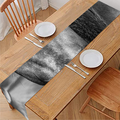 Monochrome Horse Print Table Runner