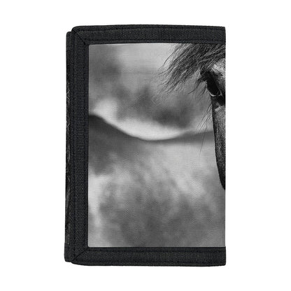 Monochrome Horse Print Trifold Wallet