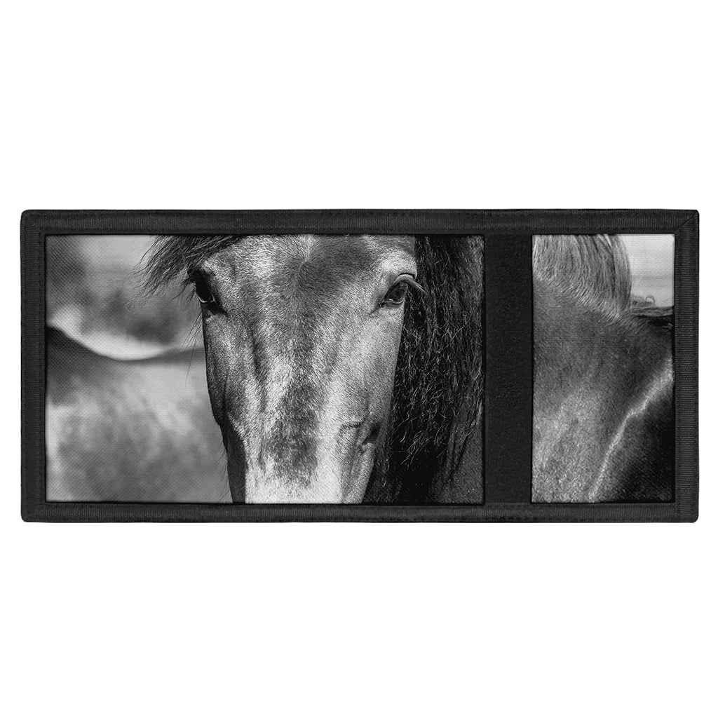 Monochrome Horse Print Trifold Wallet