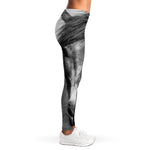 Monochrome Horse Print Women's Leggings