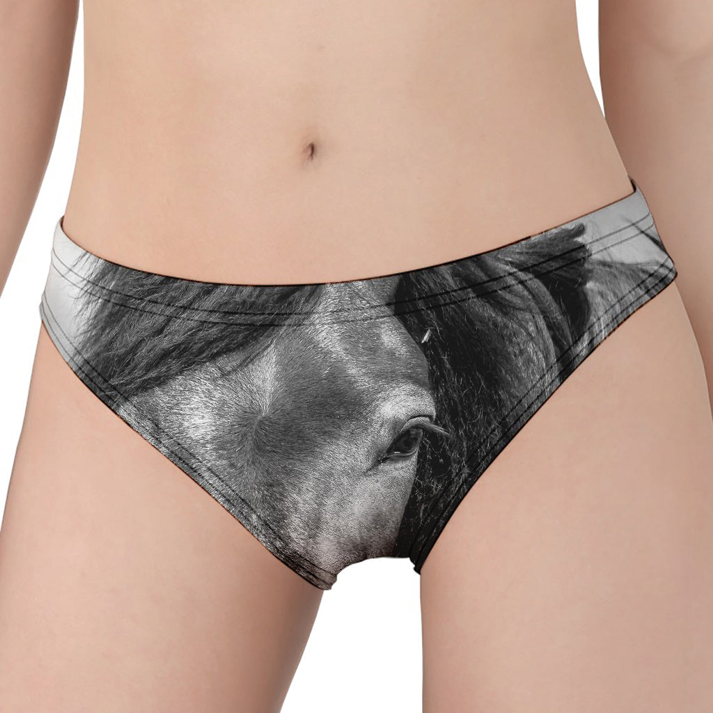 Monochrome Horse Print Women's Panties