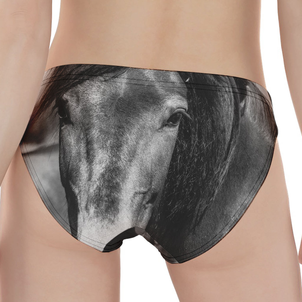 Monochrome Horse Print Women's Panties