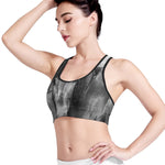Monochrome Horse Print Women's Sports Bra