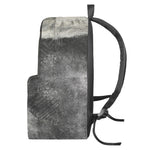 Monochrome Howling Wolf Print Backpack